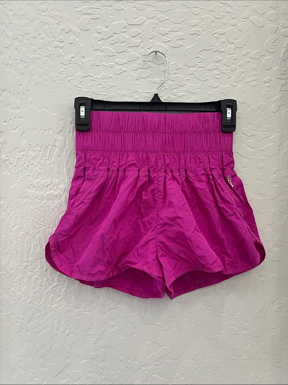 Free People Movement High-Waist Magenta Women's Running Shorts.
